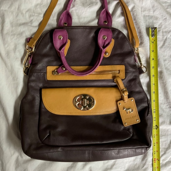 Leather Crossbody Foldover Bag by Emma Fox - Picture 4 of 16